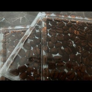 Coffee bean coasters